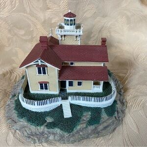 Danbury Mint lighthouse figurine of East Brother Light Station. Collectible.